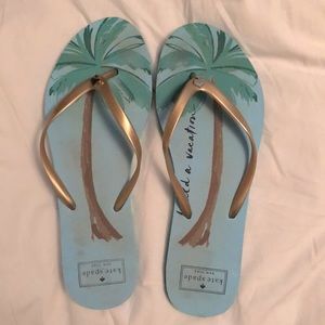 Kate Spade “I need a vacation” flip flops size 9-10